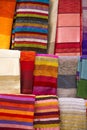 Colorful fabrics on the Agadir market in Morocco Royalty Free Stock Photo