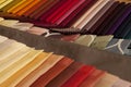 Colorful fabrics stacked Royalty Free Stock Photo