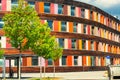 Colorful facade Federal Environment Agency in Dessau