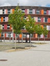 Colorful facade Federal Environment Agency in Dessau