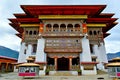 The colorful facade of the Gangtey Goenpa monastery in Bhutan