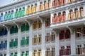 Colorful facade of the Old Hill Street Police Station in Singapore Royalty Free Stock Photo