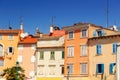 Colorful facade of an old house in Rovinj Royalty Free Stock Photo