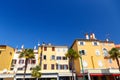 Colorful facade of an old house in Rovinj Royalty Free Stock Photo