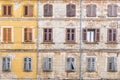 Colorful facade of an old house in Rovinj, Croatia. Royalty Free Stock Photo