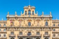 Colorful facade at Plaza Mayor at Salamanca, Spain Royalty Free Stock Photo