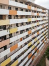 Colorful Facade of a Public Housing Apartment Block In Singapore