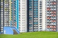 Colorful Facade of Public Housing in Kowloon, Hong Kong Royalty Free Stock Photo