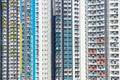 Colorful Facade of Public Housing in Kowloon, Hong Kong Royalty Free Stock Photo