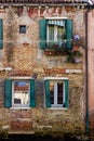 Colorful facade of a venetian building