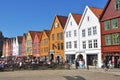 Colorful facades of Bergen's landmark, Bryggen - Norway