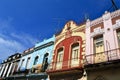 Colorful Facades of Historic Houses in Havana Royalty Free Stock Photo