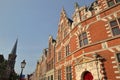 The colorful facades of historic houses located along Kerkstraat street in the city center of Hoorn, West Friesland, Netherlands Royalty Free Stock Photo