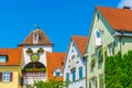 Colorful facades of houses in the german city meersburg...IMAGE Royalty Free Stock Photo