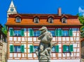 Colorful facades of houses in the german city meersburg...IMAGE Royalty Free Stock Photo