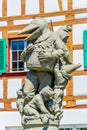 Colorful facades of houses in the german city meersburg...IMAGE Royalty Free Stock Photo