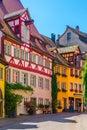 Colorful facades of houses in the german city meersburg...IMAGE Royalty Free Stock Photo