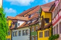 Colorful facades of houses in the german city meersburg...IMAGE Royalty Free Stock Photo