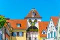 Colorful facades of houses in the german city meersburg...IMAGE Royalty Free Stock Photo