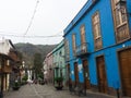 Colorful facades of the houses in Teror. Gran Canaria Royalty Free Stock Photo