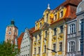 Colorful facades at Ingolstadt, Germany. Royalty Free Stock Photo