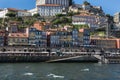 Colorful Facades of Typical Houses on the Bank of the River Dour Royalty Free Stock Photo