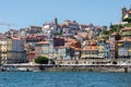 Colorful Facades of Typical Houses on the Bank of the River Dour Royalty Free Stock Photo