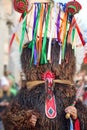 Colorful face of Kurent, Slovenian traditional mask, carnival time