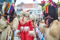 Colorful face of Kurent, Slovenian traditional mask