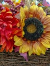 Colorful fall basket