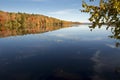 Fall colors along the Androscoggin River in Milan, New Hampshire