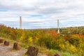 Penobscot Narrows Bridge and Observatory on an autumn day Royalty Free Stock Photo