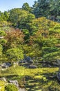 Fall Leaves Garden Ginkakuji Silver Pavilion Buddhist Temple Kyoto Japan Royalty Free Stock Photo