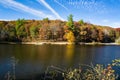 Colorful Fall View of Pandapas Pond Royalty Free Stock Photo