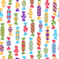 Colorful falling candy seamless pattern. Royalty Free Stock Photo