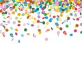 Colorful Falling Confetti on White Background - Chads Backdrop