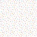 Colorful Fancy Sprinkles Seamless Pattern in Flat