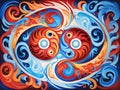 colorful fantasy artwork for background and fractal design