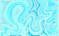 Colorful fantasy pattern with colorful wavy line, blue shades, white outline. Decorative surreal waves background. Vector hand Royalty Free Stock Photo