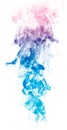 Colorful fantasy smoke on white background