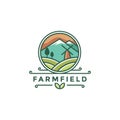 Colorful Farm landscape logo vector template