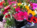 Colorful farmers market bouquets