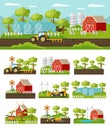 Colorful Farming Concept
