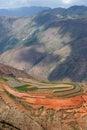 Colorful farmland in dongchuan of china