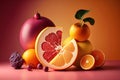Colorful feast for the eyes with this vivid still life photo featuring a vibrant assortment of fruits