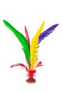 Colorful Feather Chinese Jianzi Kicking Shuttlecock Royalty Free Stock Photo