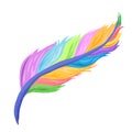 Colorful feather painting style