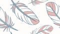 Colorful Feather Seamless Pattern Design, vector design Generative AI Royalty Free Stock Photo