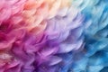 Colorful feather texture background, unicorn color for children party