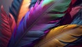 colorful feathers, beautiful wallpaper. generative ai